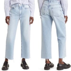 Frame Jeans Women’s 28 Light Wash Le Jane Crop Distressed Raw Hem LIKE NEW